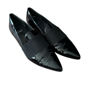 Stuart Weitzman Flats Patent Leather Black Women's Size 8